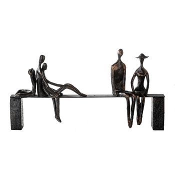 Casablanca By Gilde Figura Decorativa Escultura Ocio Color Bronce, Negro H. 23 Cm