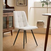 set 2 sillas escandinavas con patas de acero beige
