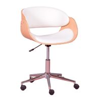sillon de escritorio nordica de madera clara blanco