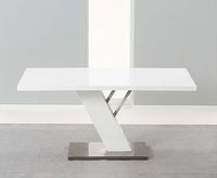 ex-display palma 160cm white high gloss dining table
