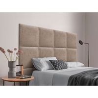 dhome cabecero tapizado para camas de 90cm compuesto de paneles autoadhesivos intercambiables de lana ecologica cama lujo dormitorio acolchado marron