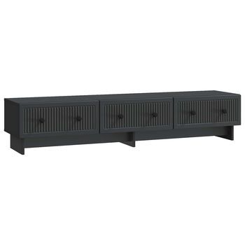 Mueble De Tv 147 X 34,5 X 30 Cm Negro Madera De Ingeniería Vidaxl