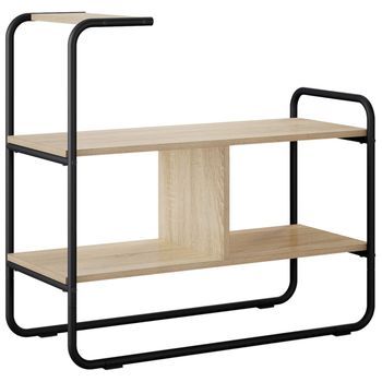 Mesa Consola Roble Sonoma 80 X 35 X 75 Cm Madera De Ingeniería Vidaxl