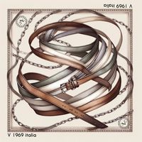 v 1969 bufanda panuelo de seda gran multibelts para mujer