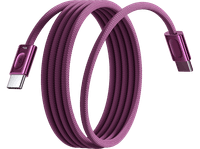cable usb - baseus frostcore tipo-c a tipo-c 120 cm 100w carga inteligente ultrarrapida trenzado de nylon refrigeracion dual dark cherry
