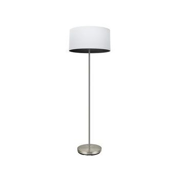Pie Salon Tatiana 1xe27 Niquel/blanco-madera Negra 162x40x40 Cm