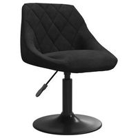 sillas de comedor giratorias 6 unidades terciopelo negro