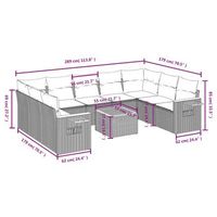 conjunto de sofas de jardin incluye cojines combinacion de 10 piezas