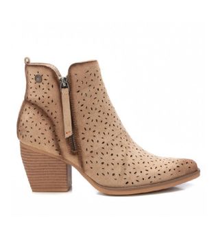 Refresh para mujer. 17251902-BEIGE Botines de piel 172519 beige (39), 5 a 8cm, Cremallera, Casual