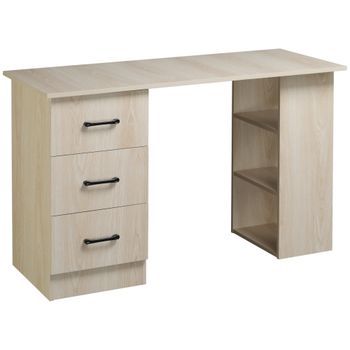 Escritorio Moderno Para Ordenador De Mdf, Homcom, 120 X 49 X 72 Cm – Roble Claro