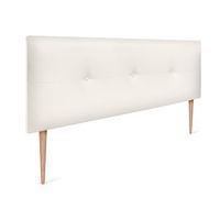 cabecero de polipiel con botones 135x105cm con patas camas 120135 - blanco hueso