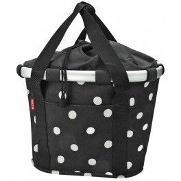 Reisenthel Bolsa Delantera Bikebasket City Klickfix Negro Lunares Blancos 15 L (35x28x26 Cm)