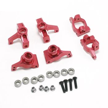 Asiento de dirección de actualización de metal para rueda trasera C para piezas de coche de radiocontrol Wltoys 144001 1