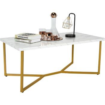 Mesa Baja Moderna, Mesas De Centro Mesita Rectangular De Sofá Costway 107 X 60 X 46 Cm