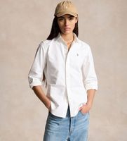 polo ralph lauren para mujer 211891377003 camisa oxford slim blanco 44 casual algodon clasico manga larga