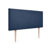 cabecero de tela aqualine liso 95x105cm con patas camas 90 - azul