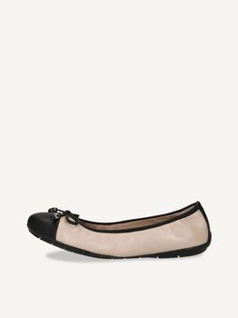 CAPRICE Ballerina, beige, made of Leather and textile, Size 36