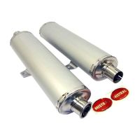 silenciador de escape moto guzzi 1100 sport mistral oval par
