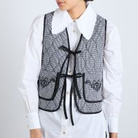 damson madder arte quilted cotton gilet - uk 16