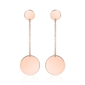 Pendientes de mujer de plata 925 bañados en oro con grabado
