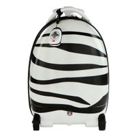 maleta teledirigida infantil diseno cebra 31x25x42 cm blanco y negro