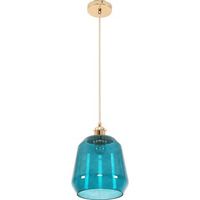 lampara de techo de cristal - lampara colgante - alessia  azul