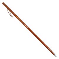 saturnia baston bordon de caminar de madera de castano 125 m con colgador  baston adulto para senderismo trekking trail running y travesias de montana