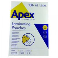 value fellowes laminating pouch a3 2x75mu 6001901 pk100