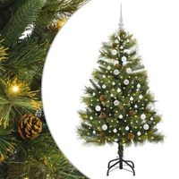 arbol de navidad artificial con ramas plegables y conos 150 cm vidaxl