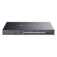 switch tp-link 24 puertos gigabit 4 sfp l2 gestionado poe 500w rack 1u