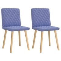 pack 2 uds sillas de comedor  silla de cocina tela azul jeans