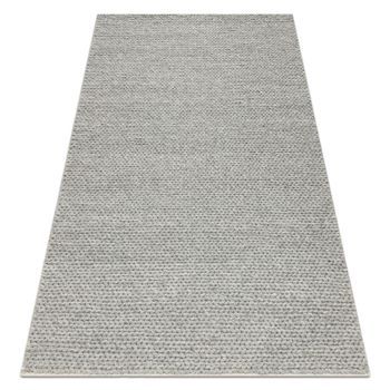 Alfombra De Lana Tahar 99004g Gris - Tejida A Mano Bucle, Uniforme  200x290 Cm