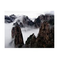 papel pintado 3d - el mar de nubes montara huang shan a china 400x309 cm