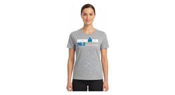 Camiseta de manga corta para mujer ironman 70 3 jonkoping gris