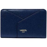 lancel cartera enveloppe cartera rectangular cuero azul marino para mujer