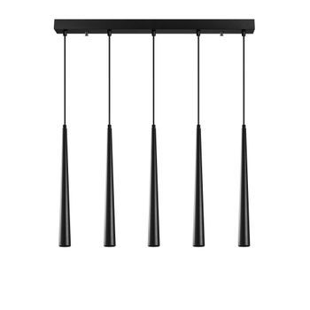Lámpara De Techo Ugur-6075 Negro Metal 78x5x135 Cm