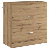 gabinete de bano debajo del lavabo roble artisan vidaxl
