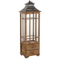 farol de madera marron 31x255x99h cm