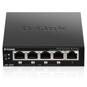 D-Link DGS-1005P Switch 5 puertos Gigabit PoE+
