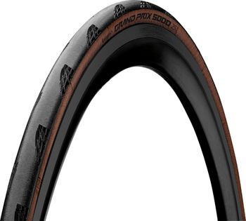 Continental Grand Prix 5000 Road Tyre (Transparent), Black/Tan Wall