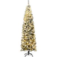 arbol de navidad abeto artificial nevado iluminado con 350 luces led calidas costway 67 x 67 x 225 cm
