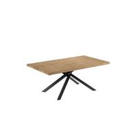 spike - mesa extensible 200300 x 100 cm en chapa de roble negro
