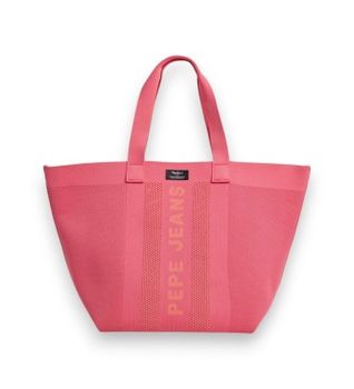 Pepe Jeans para mujer. PL0300137 Bolso shopper Knit Winslow rosa (OSFA), Casual, Poliéster