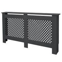 cubierta para radiador 152x19x82 cm mdf antracita diseno nido de abeja