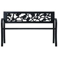 banco de jardin  banco de exterior  silla de jardin acero negro 125 cm