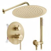 conjunto de ducha empotrado rea js-7029bg brush gold