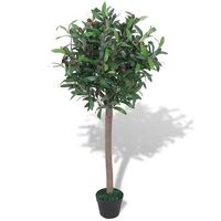 arbol de laurel artificial con macetero verde 120 cm vidaxl