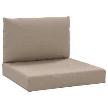 Cojines Para Palets 2 Unidades Tela Oxford Gris Taupé Vidaxl