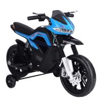 homcom moto electrica infantil moto de juguete ninos 3 anos bateria 6v con luces y musica 105x523x623cm azul   aosom espana