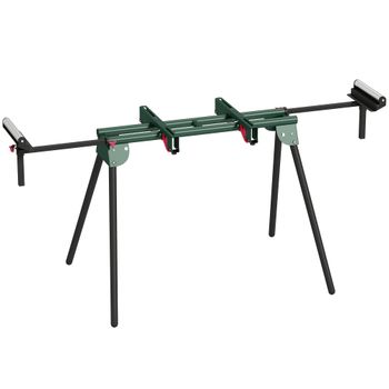 HOMCOM Soporte Sierra Ingletadora Universal con Rodillos Extensibles 94-195 cm Ajustable y Plegable Carga 150 kg Verde   Aosom España